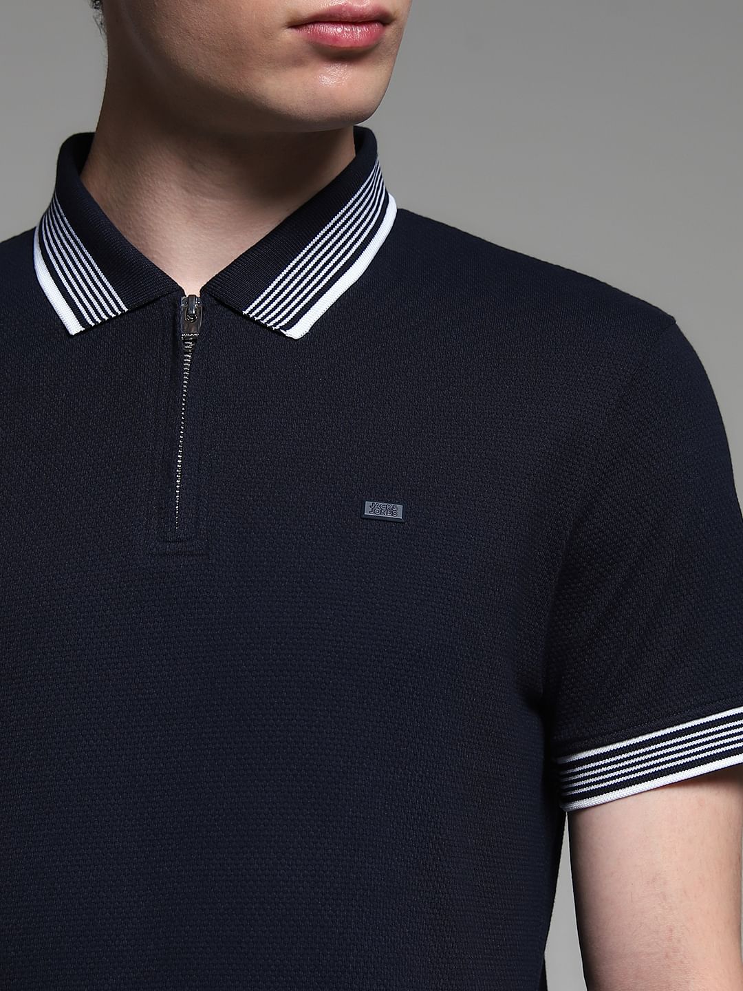 Dark Blue Cotton Polo
