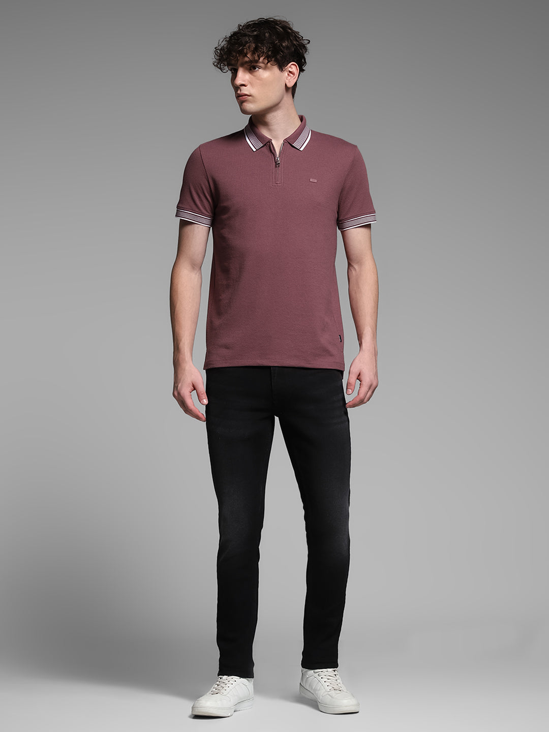 JACK&JONES Regular Fit Textured T-Shirts