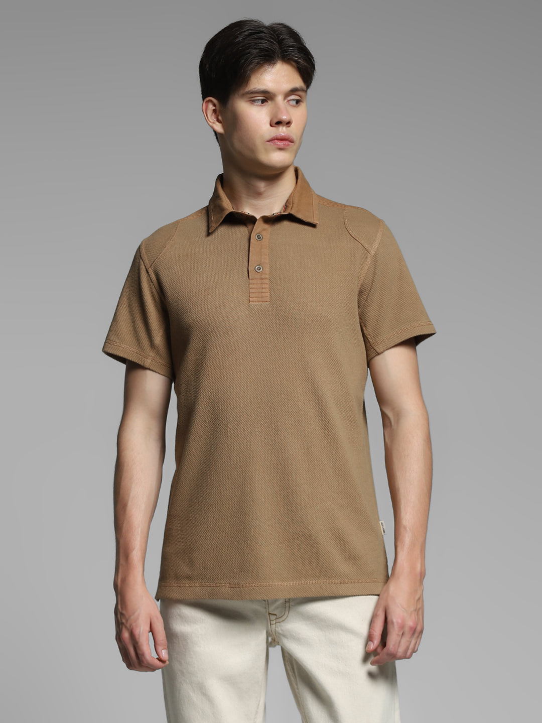 JACK&JONES Brown Cotton Polo