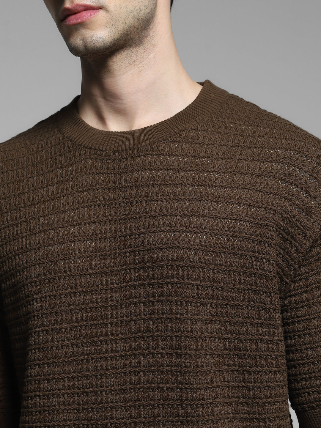 Dark Brown Cotton Oversized T-shirt