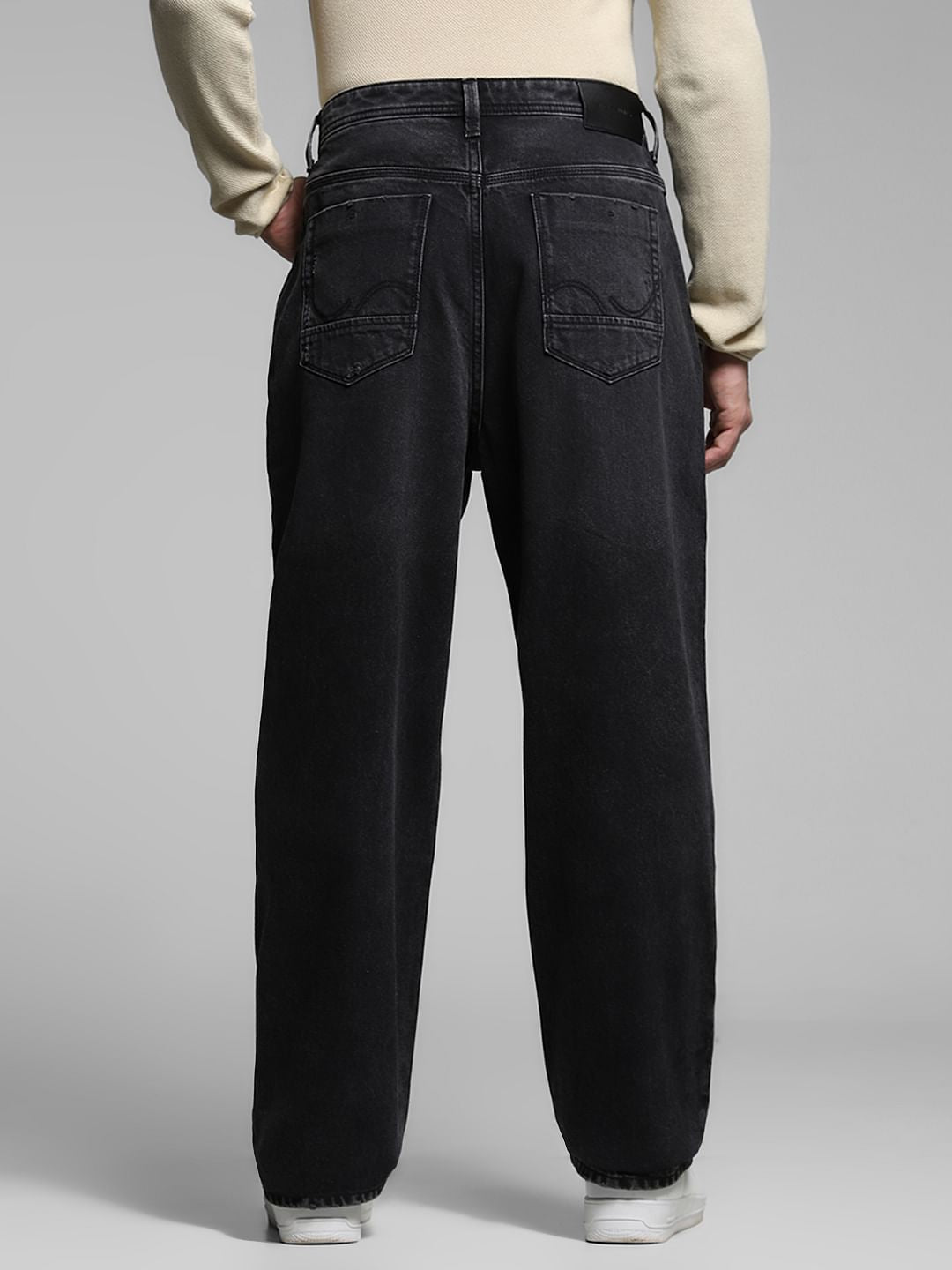 Black Distressed Dario Loose Fit Jeans