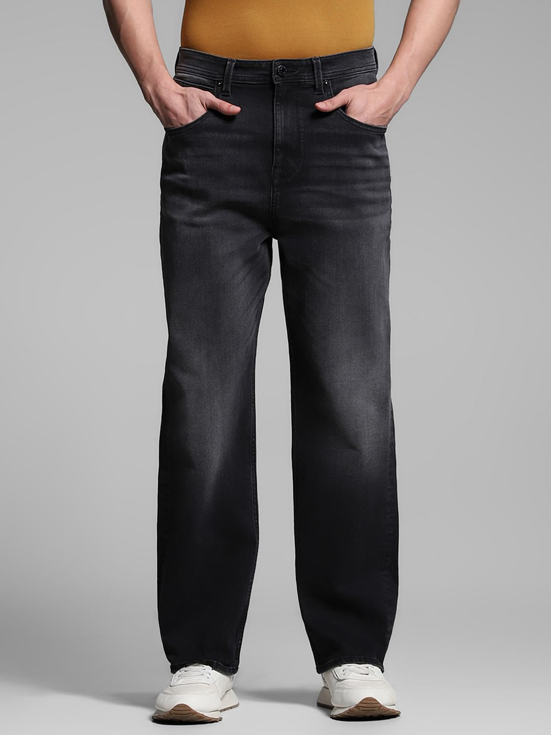 Black High Rise Dario Loose Fit Jeans - 28/30