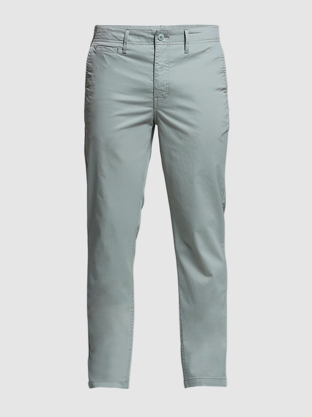 Light Green Mid Rise Slim Fit Pants