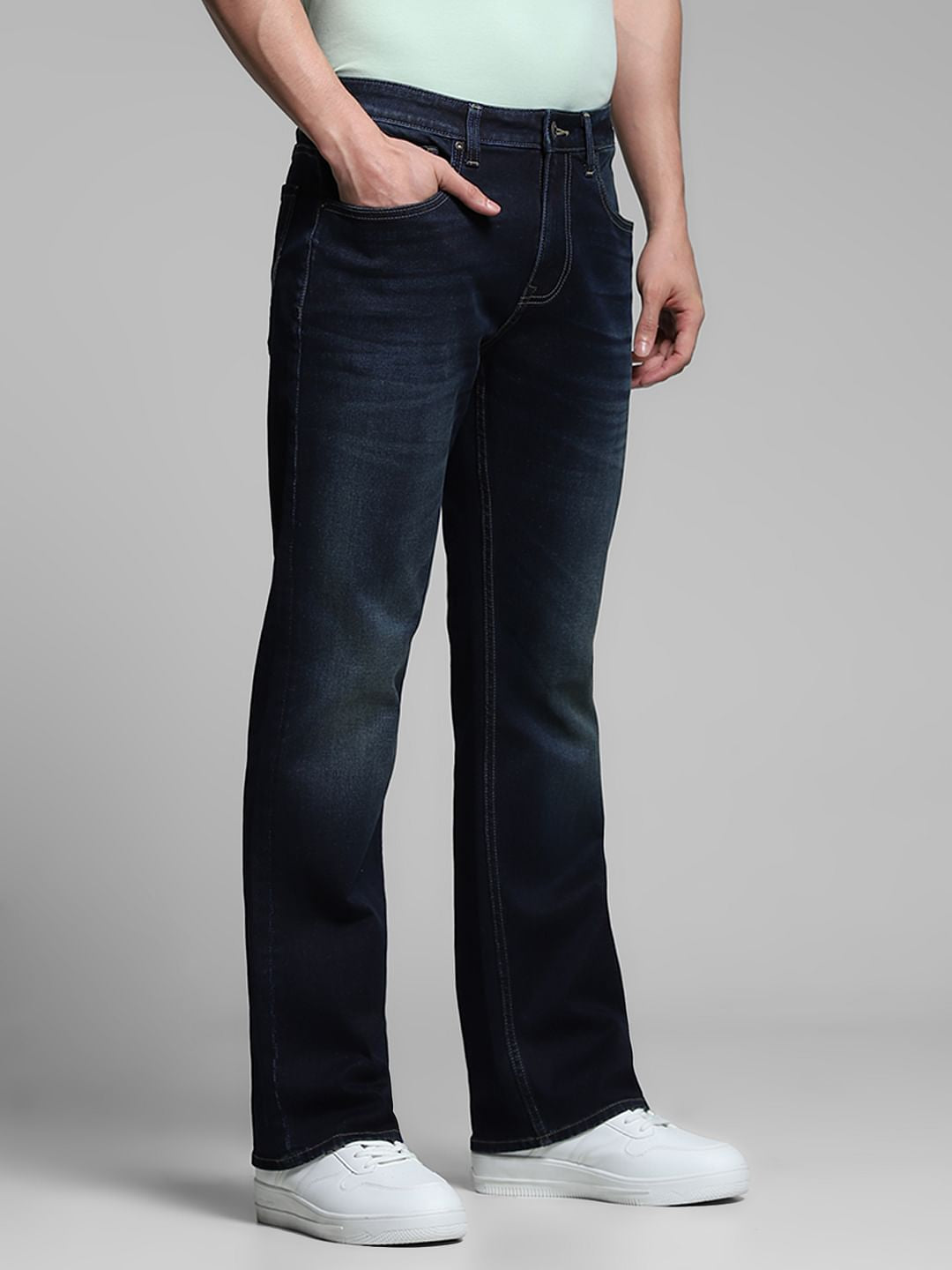 Dark Blue Cliff Bootcut Jeans