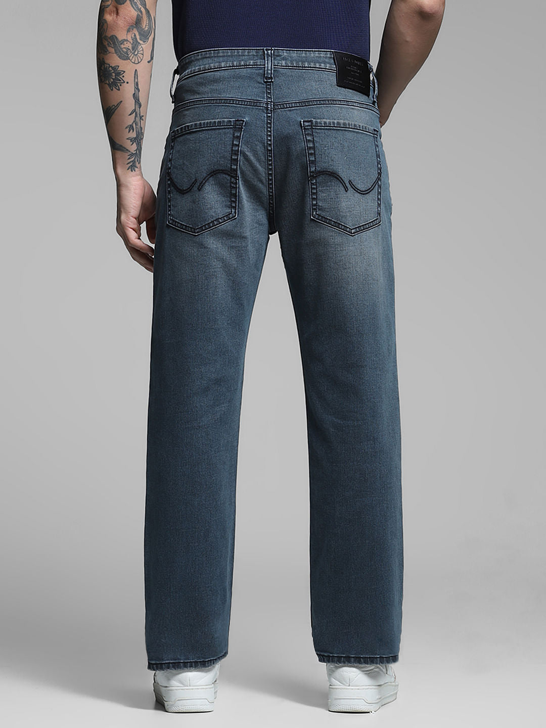 Dark Grey High Rise Cliff Bootcut Jeans