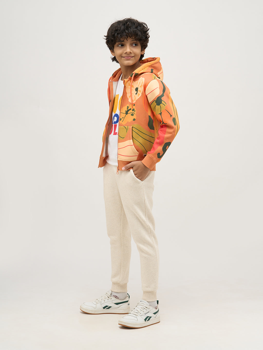 Boys Printed Hooded Sweatshirt