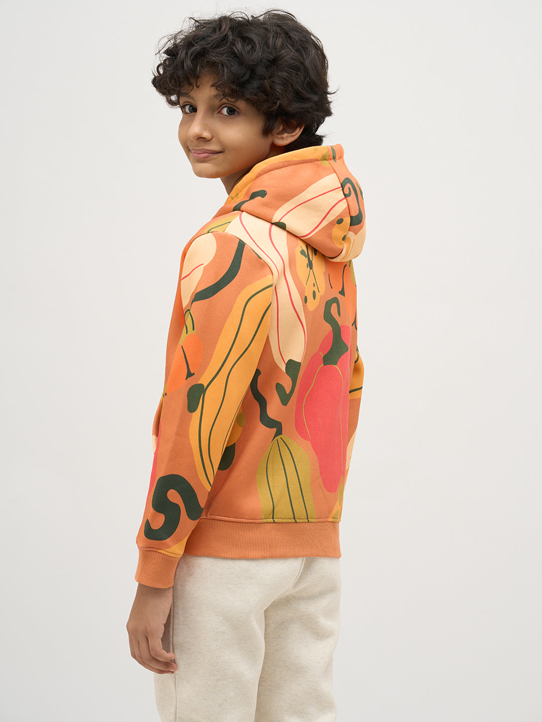 Boys Printed Hooded Sweatshirt