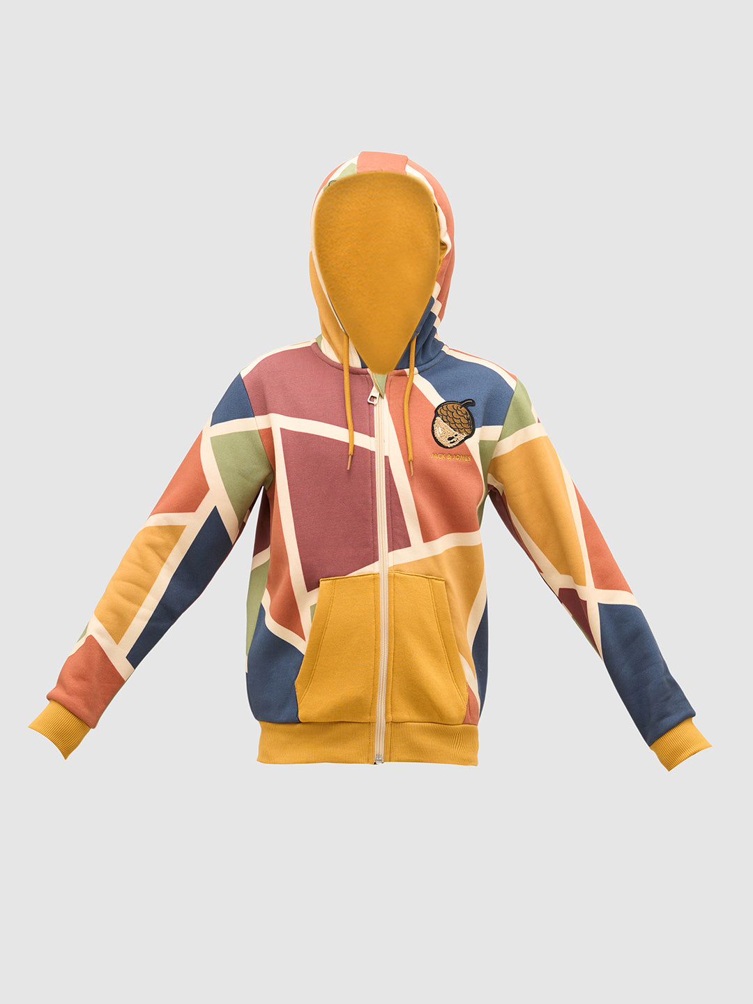 Boys Colourblocked Printed Sweatshirt