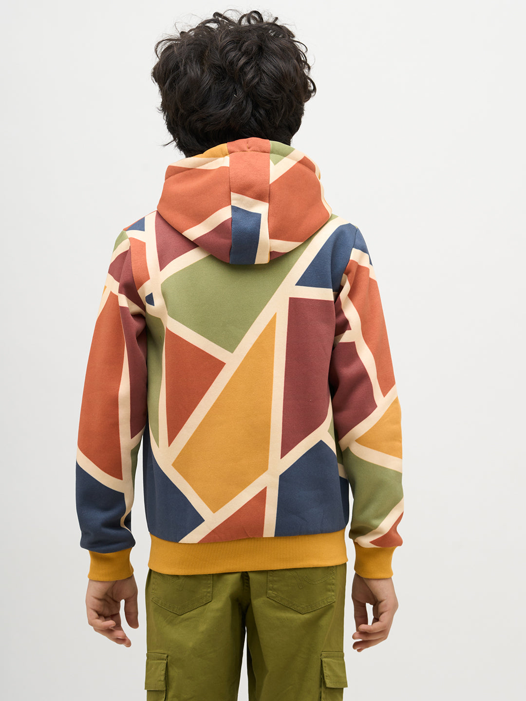 Boys Colourblocked Printed Sweatshirt