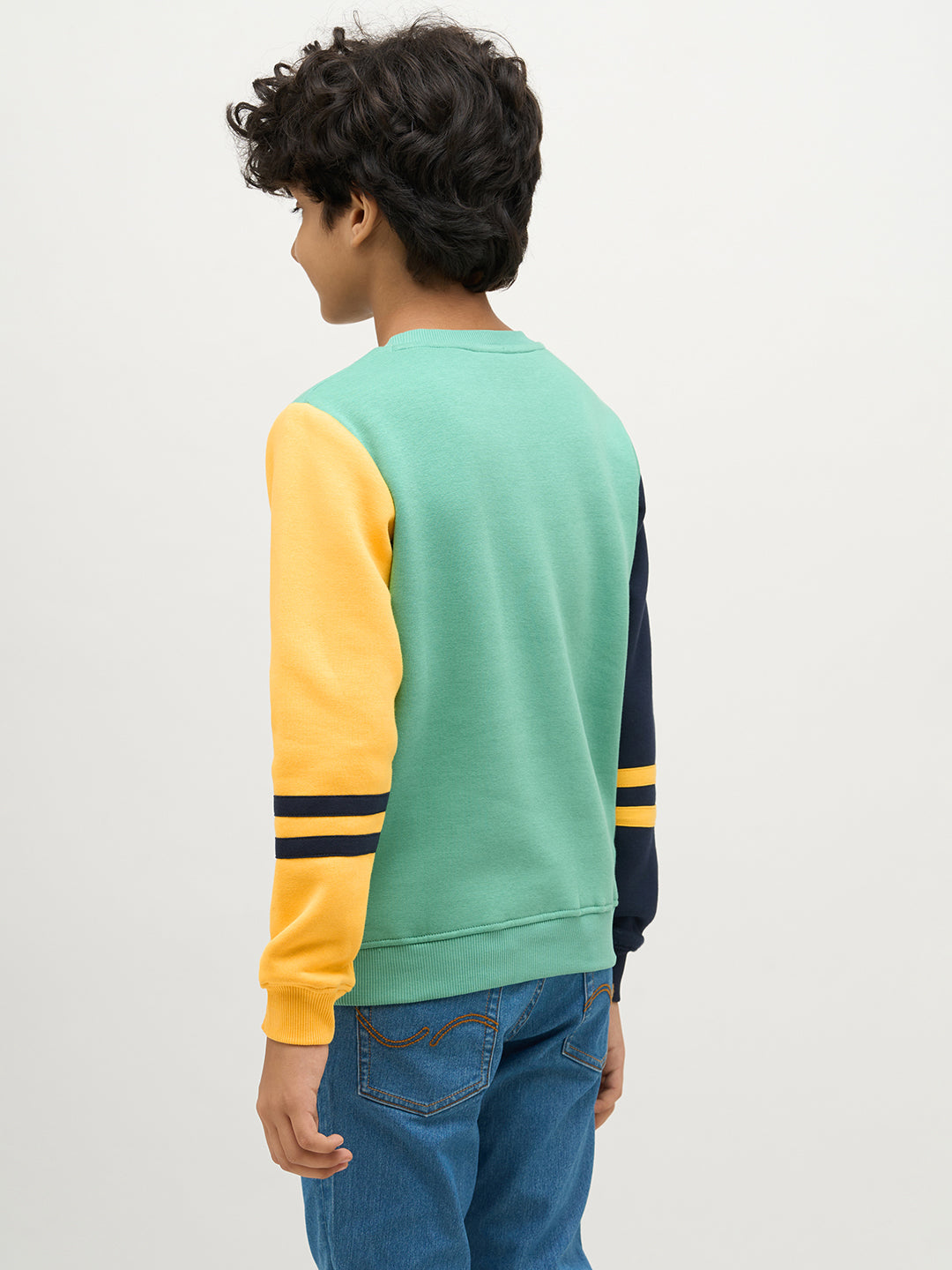 Boys Printed Colourblocked Sweatshirt