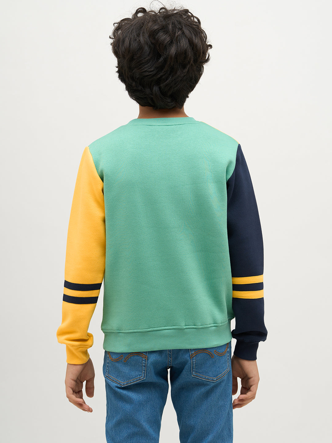 Boys Printed Colourblocked Sweatshirt