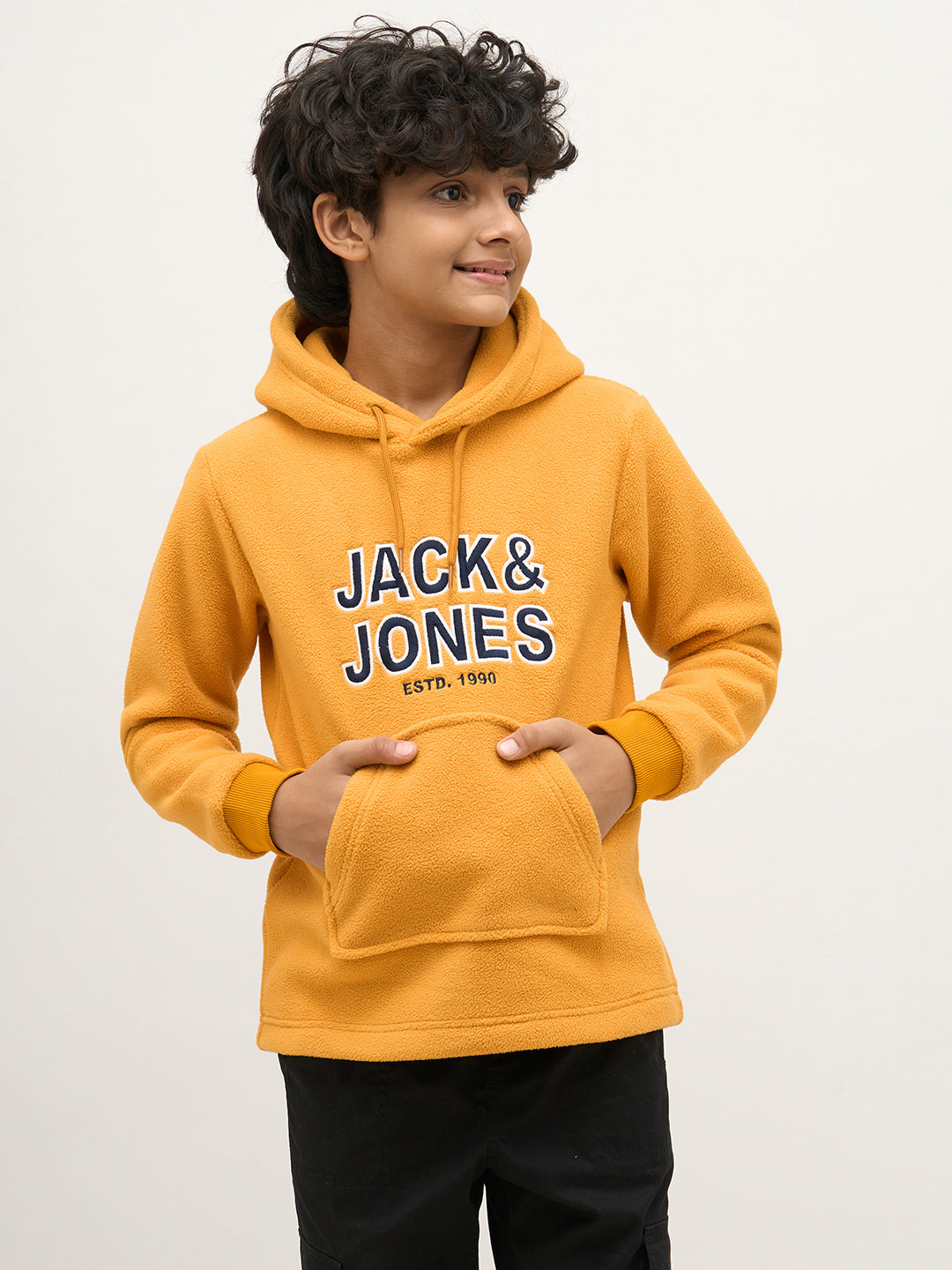 Boys Logo Print Hooded Sweatshirt