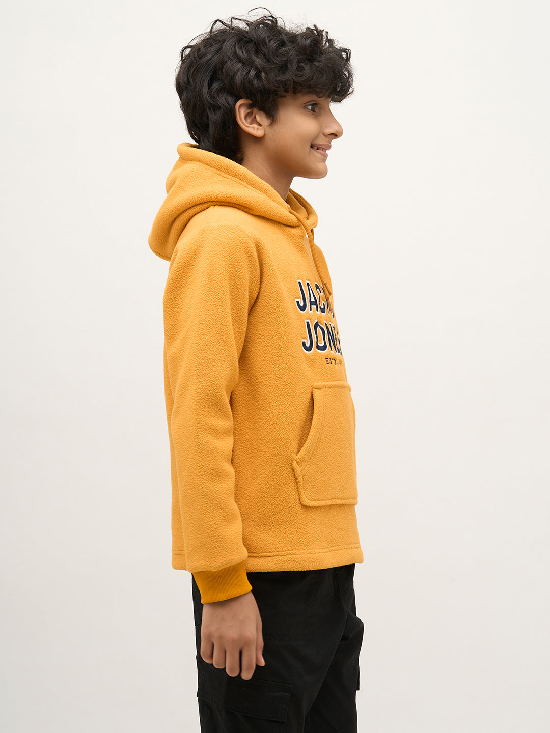 Boys Logo Print Hooded Sweatshirt
