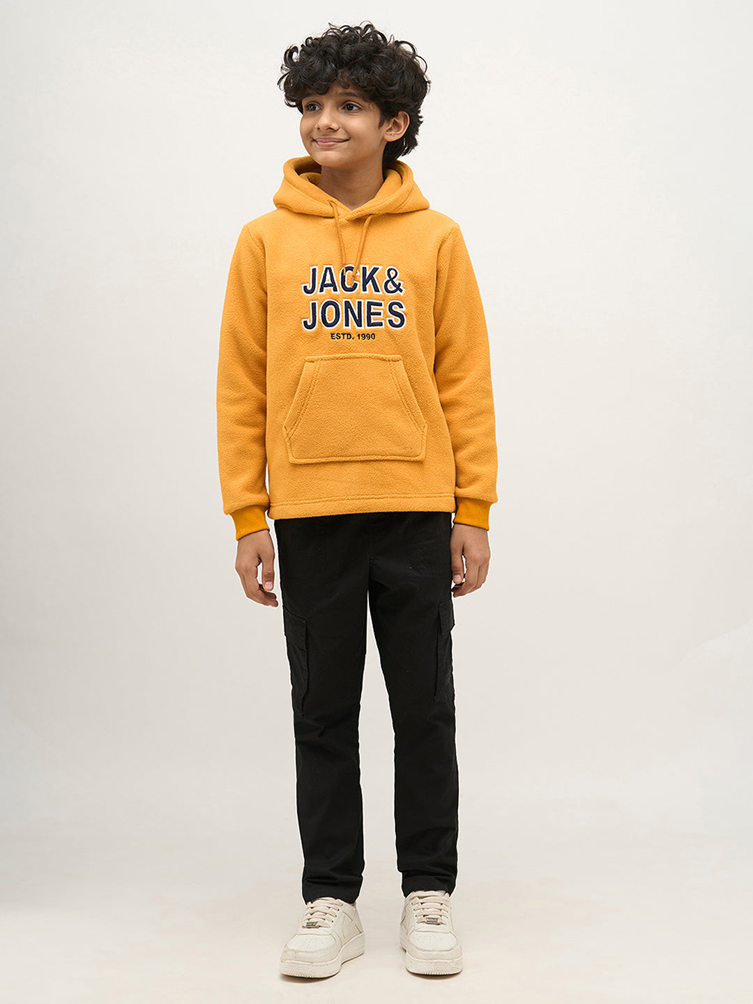 Boys Logo Print Hooded Sweatshirt