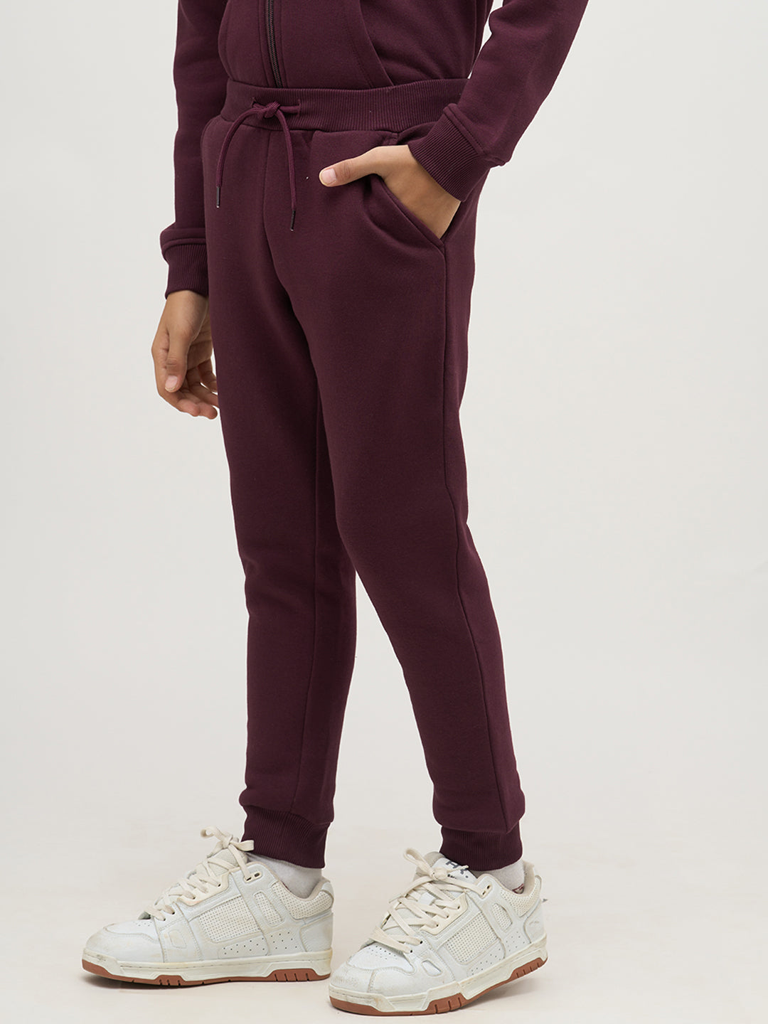 Boys Logo Text Sweatpants - Maroon