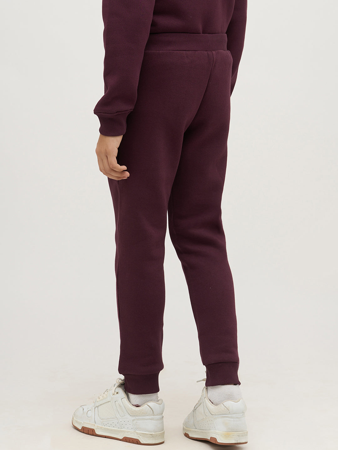 Boys Logo Text Sweatpants - Maroon