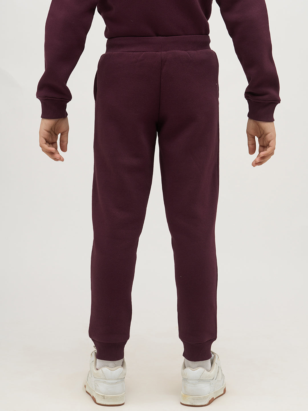 Boys Logo Text Sweatpants - Maroon