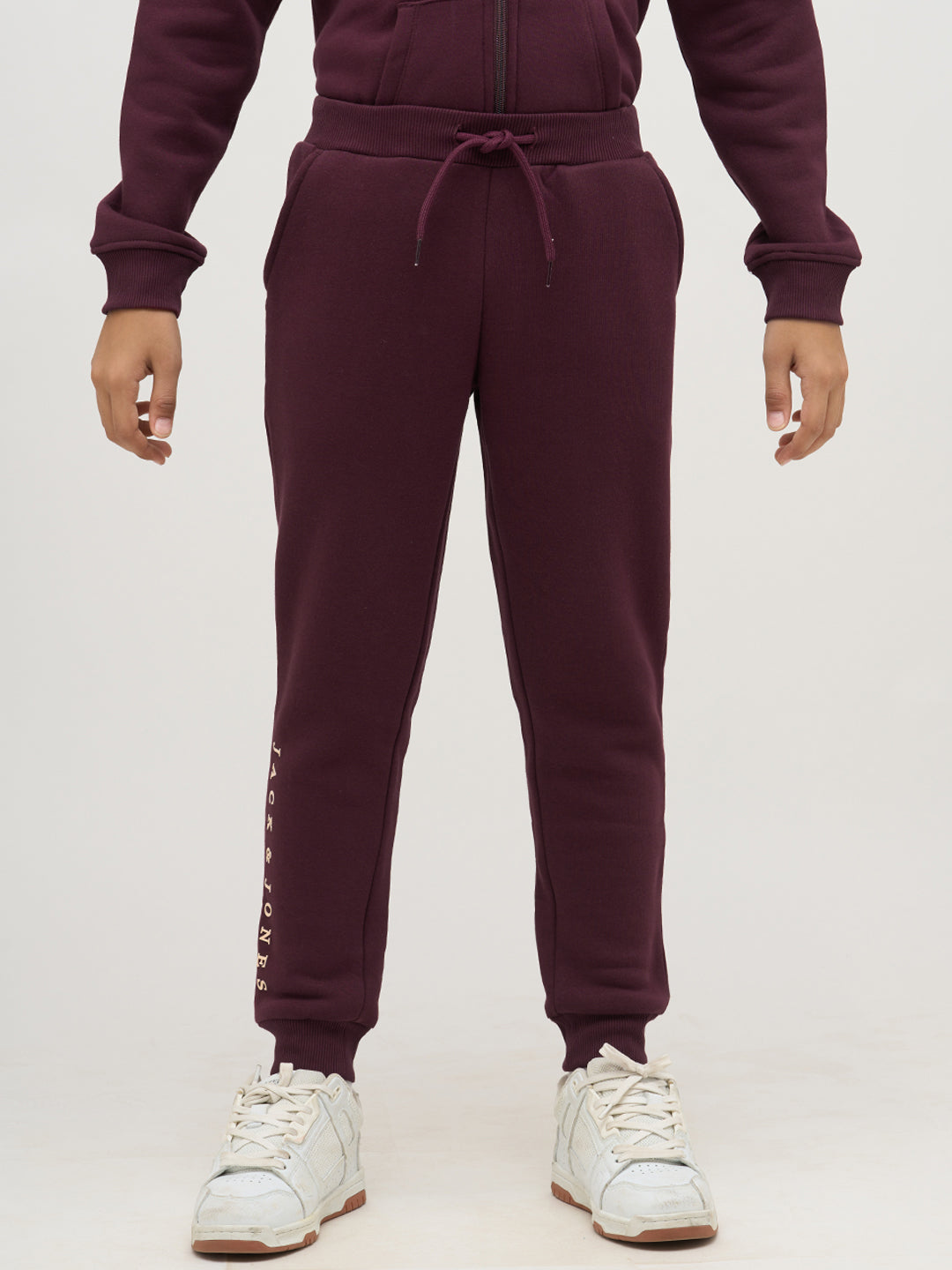 Boys Logo Text Sweatpants - Maroon