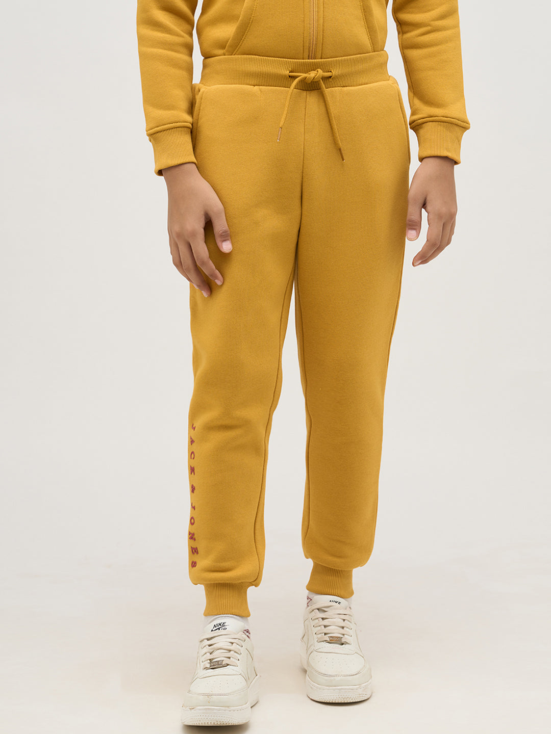 Boys Logo Text Sweatpants - Yellow
