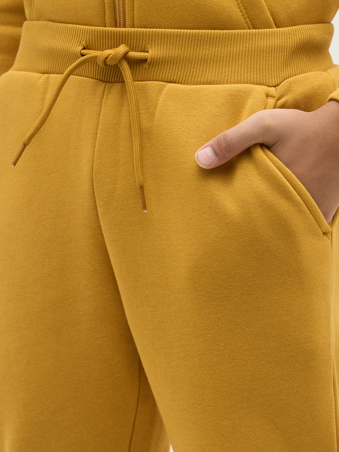 Boys Logo Text Sweatpants - Yellow