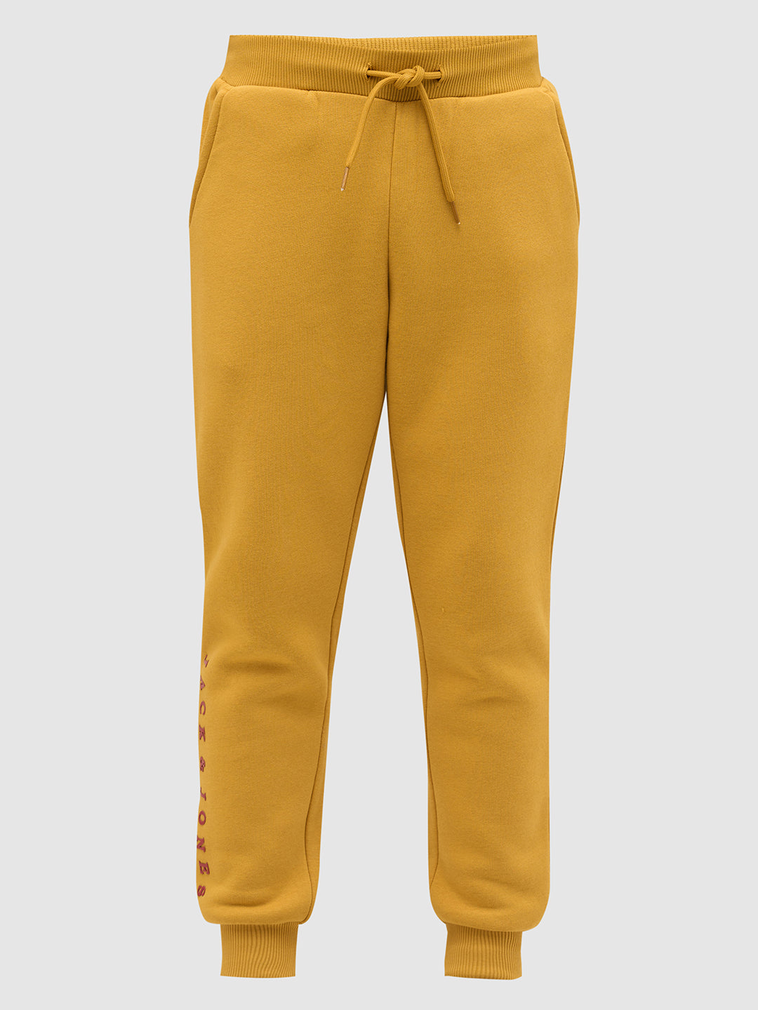 Boys Logo Text Sweatpants - Yellow