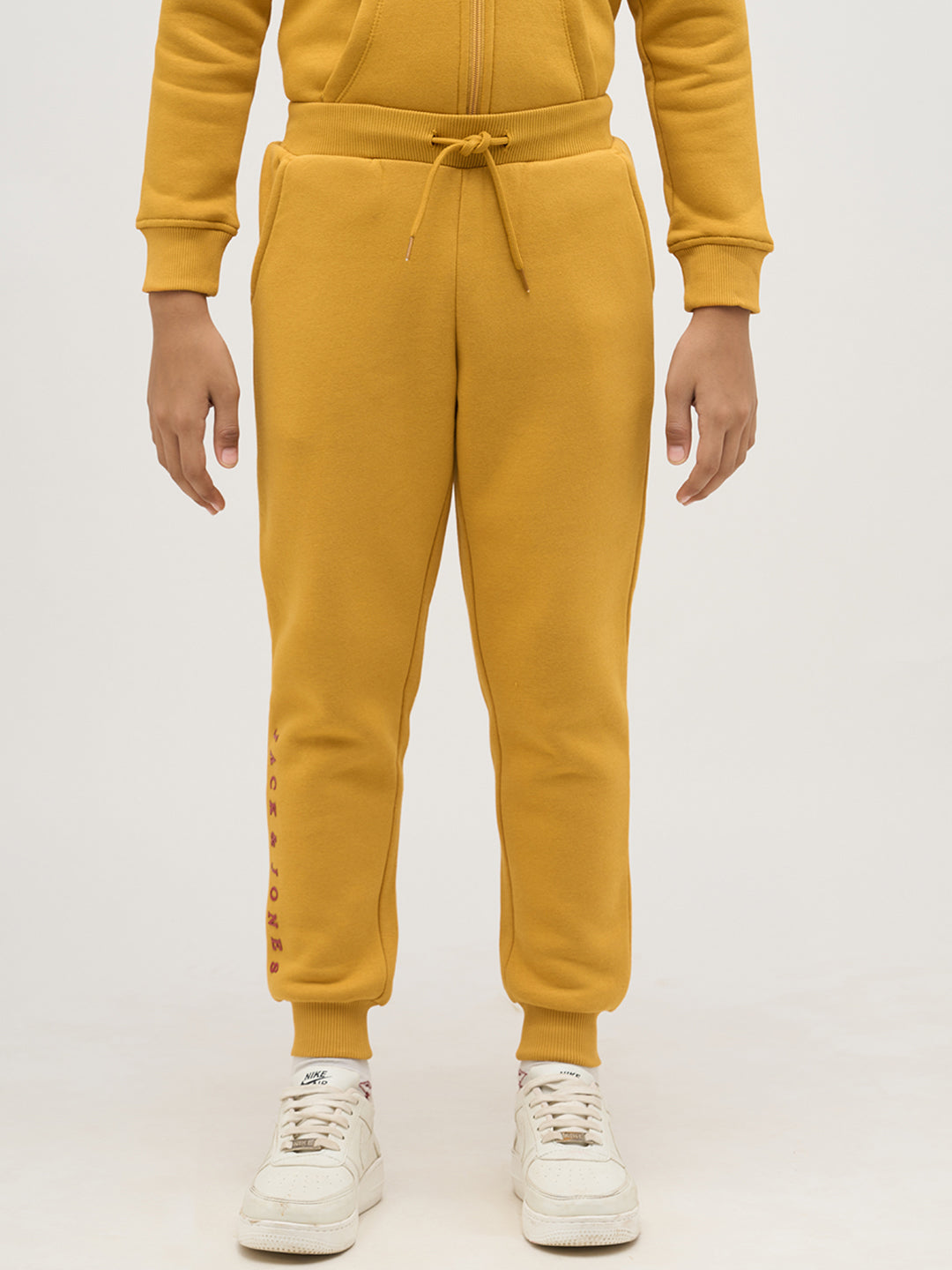 Boys Logo Text Sweatpants - Yellow