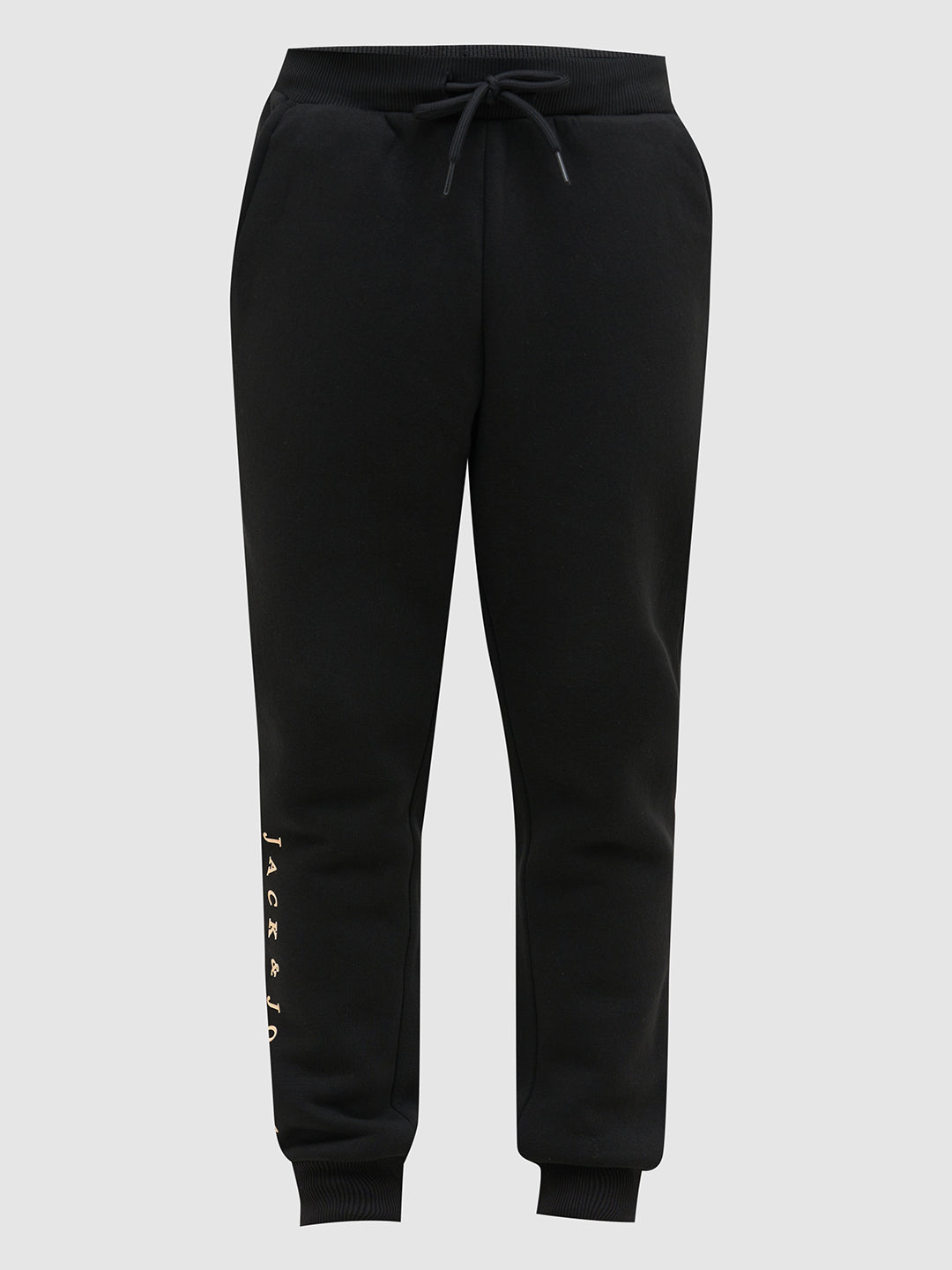 Boys Logo Text Sweatpants - Black