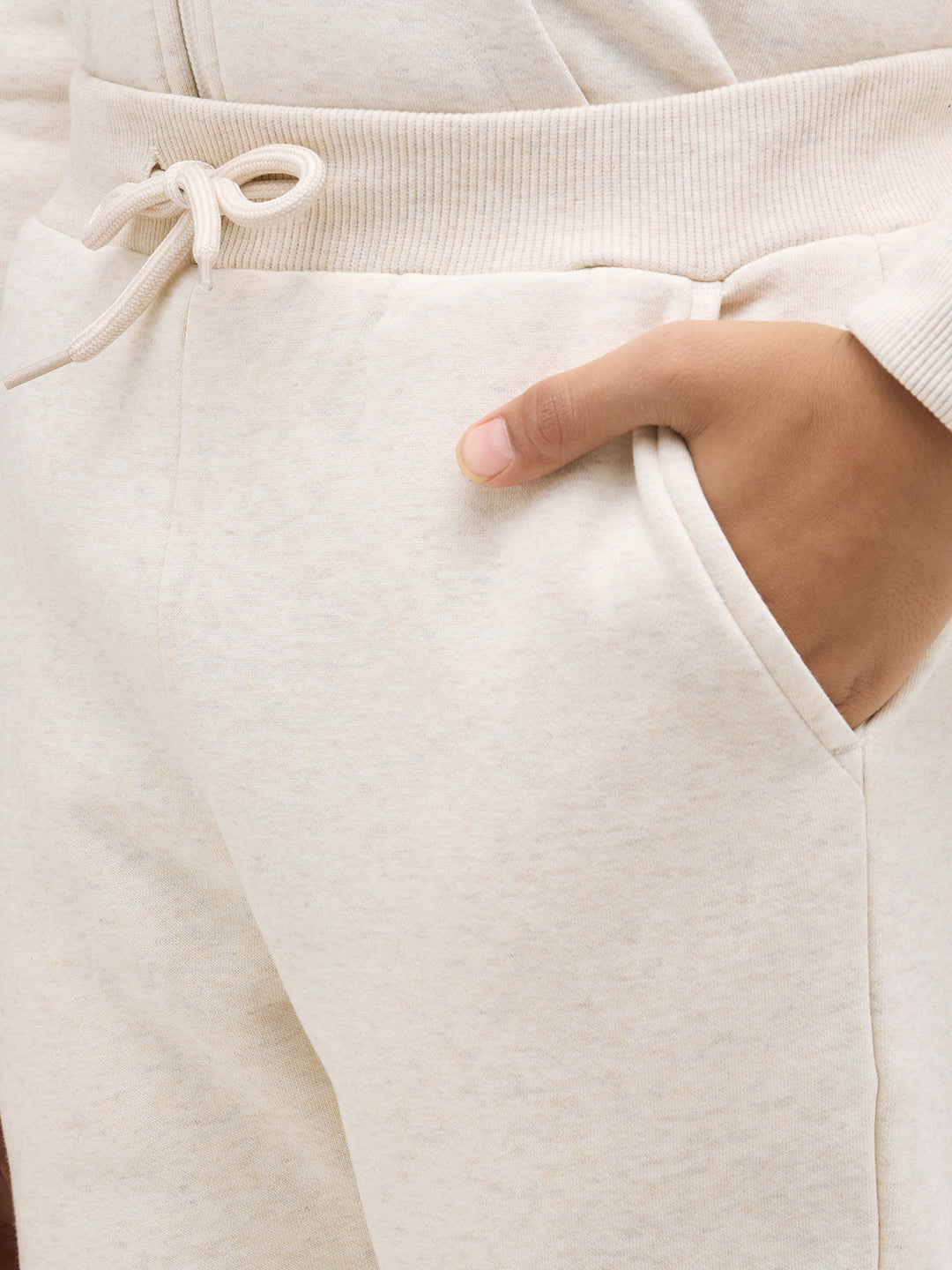 Boys Logo Text Sweatpants - White