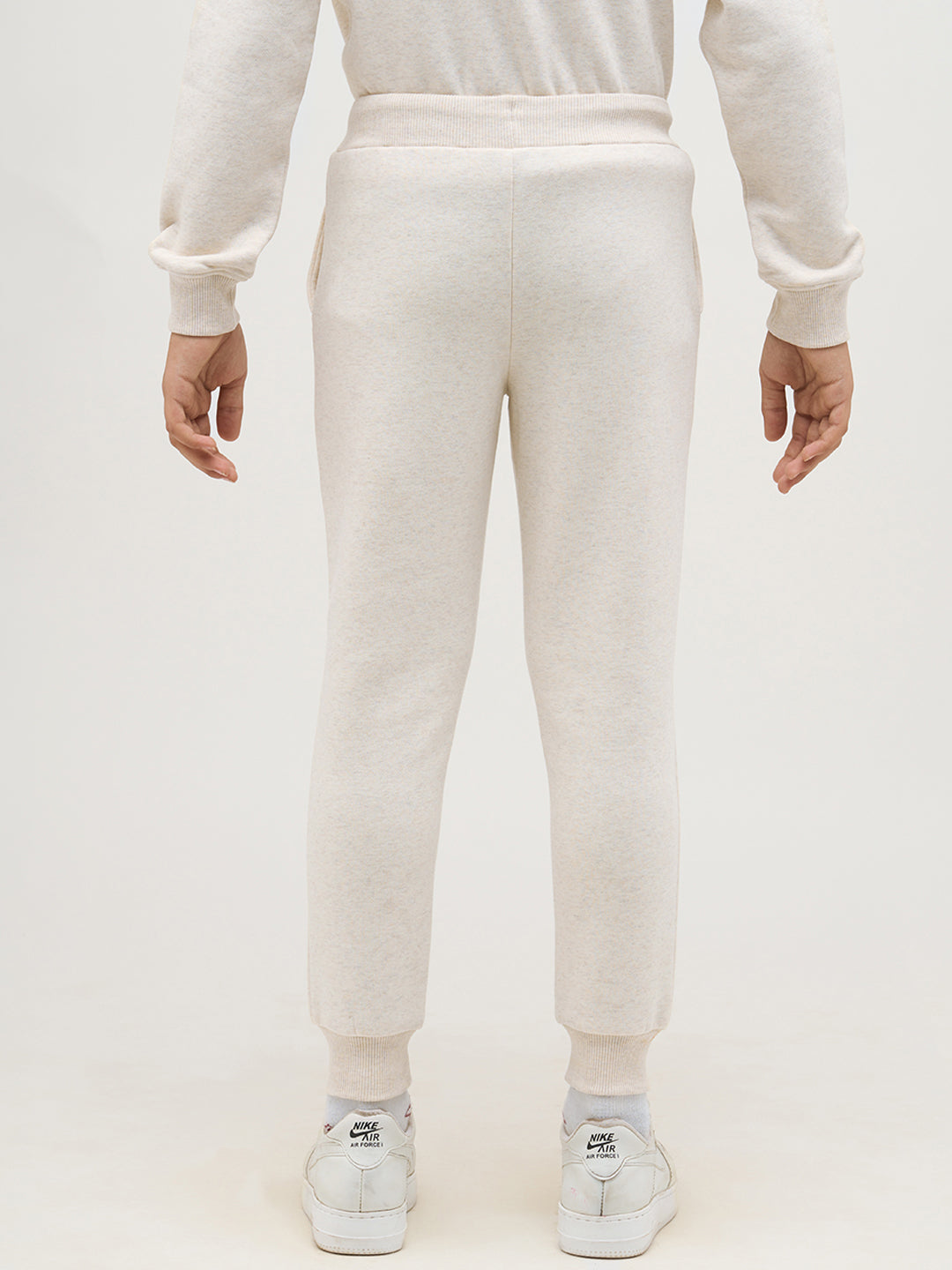 Boys Logo Text Sweatpants - White