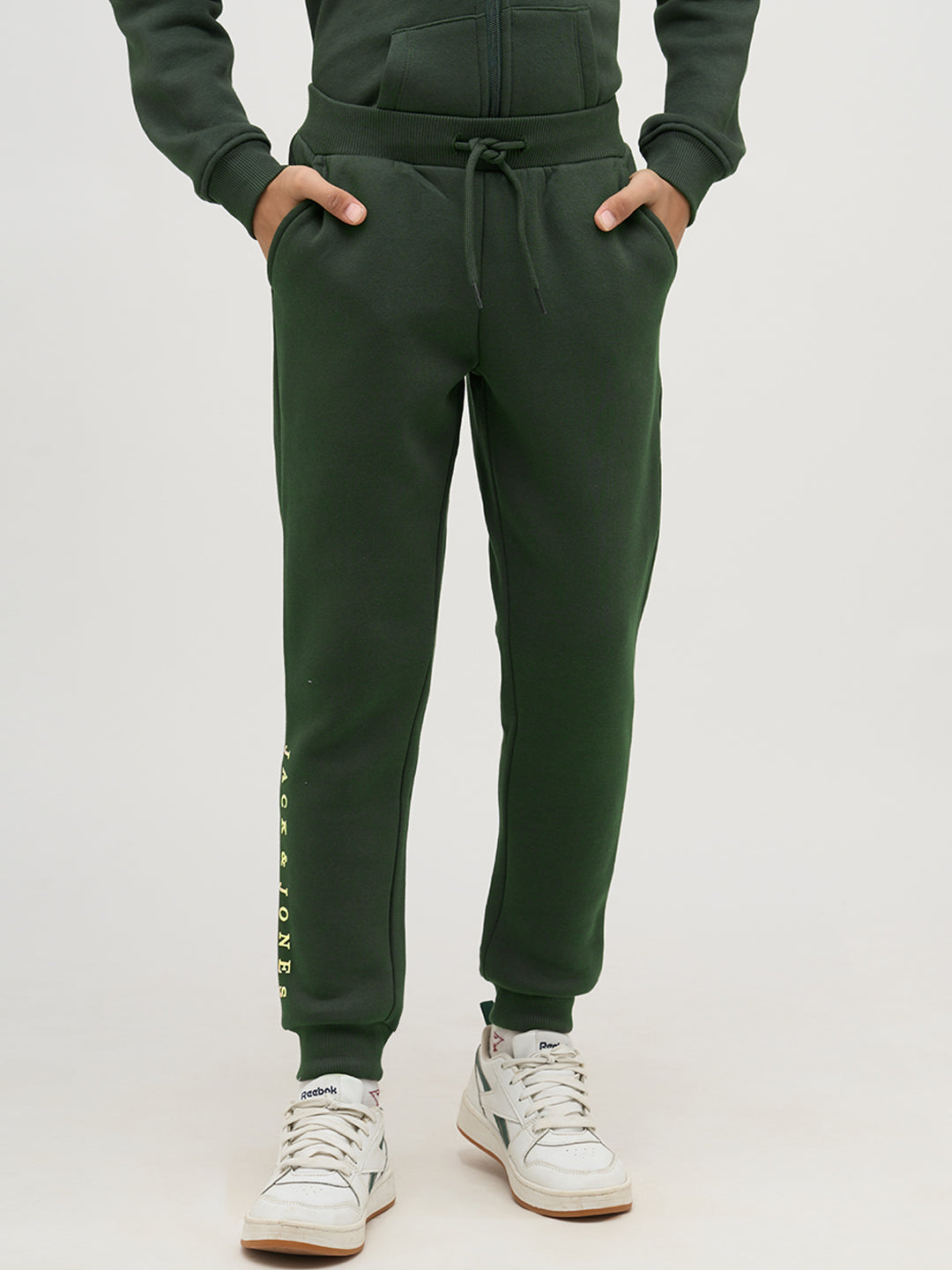 Boys Logo Text Sweatpants - Green