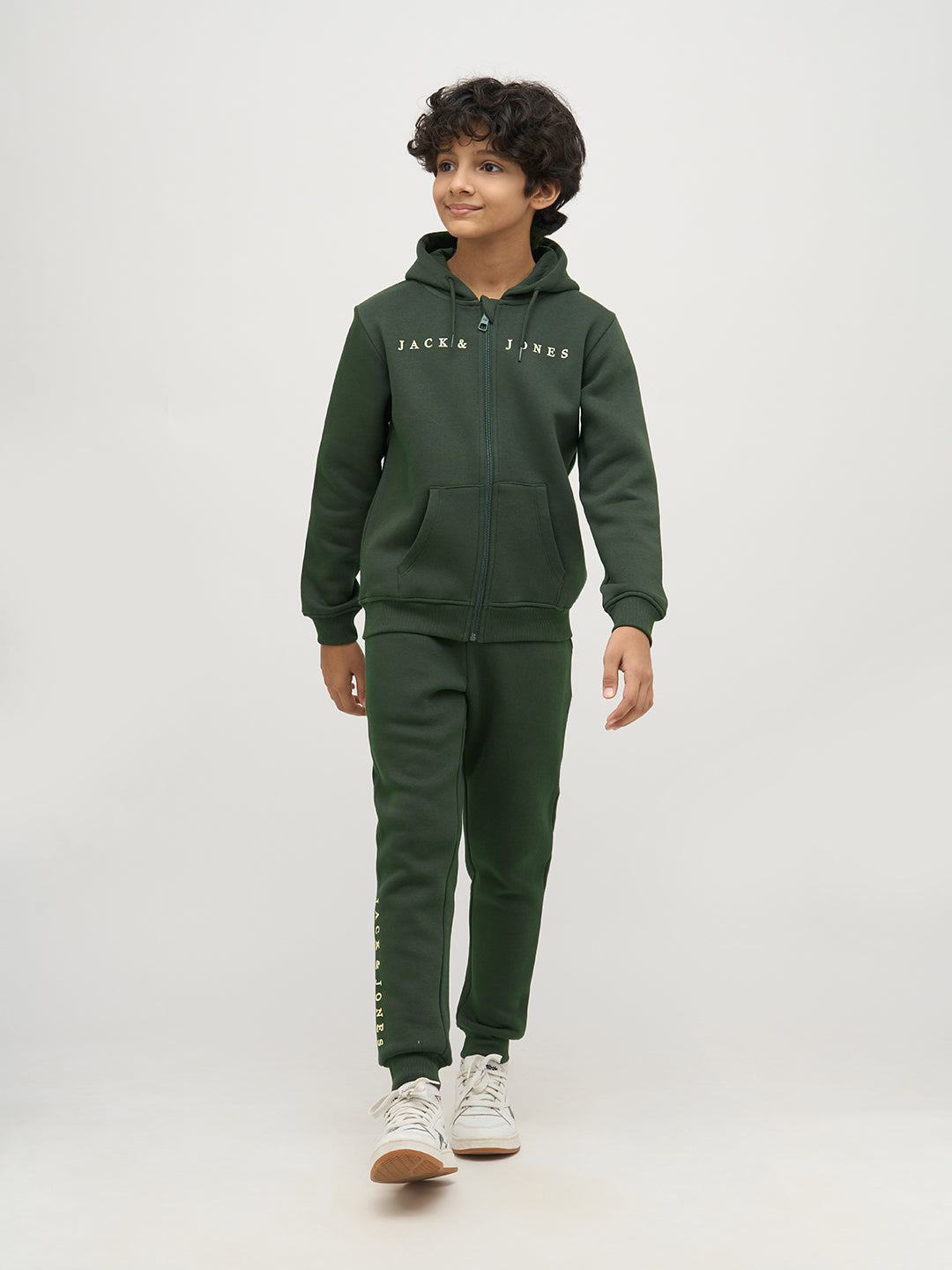 Boys Logo Text Sweatpants - Green