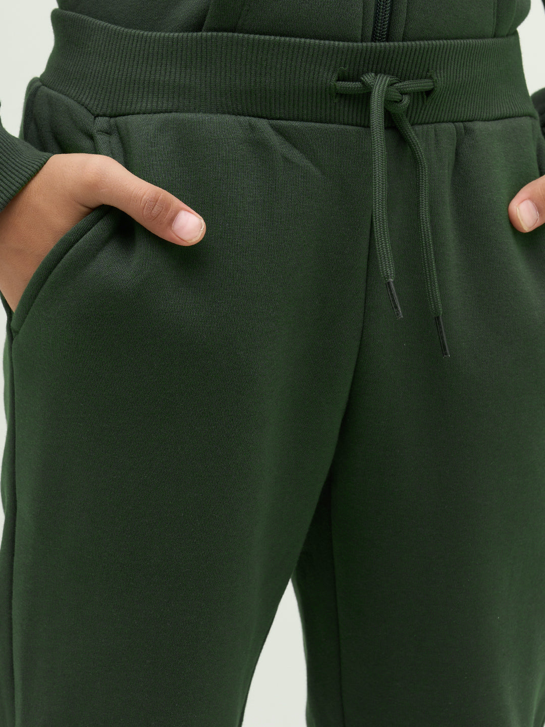 Boys Logo Text Sweatpants - Green