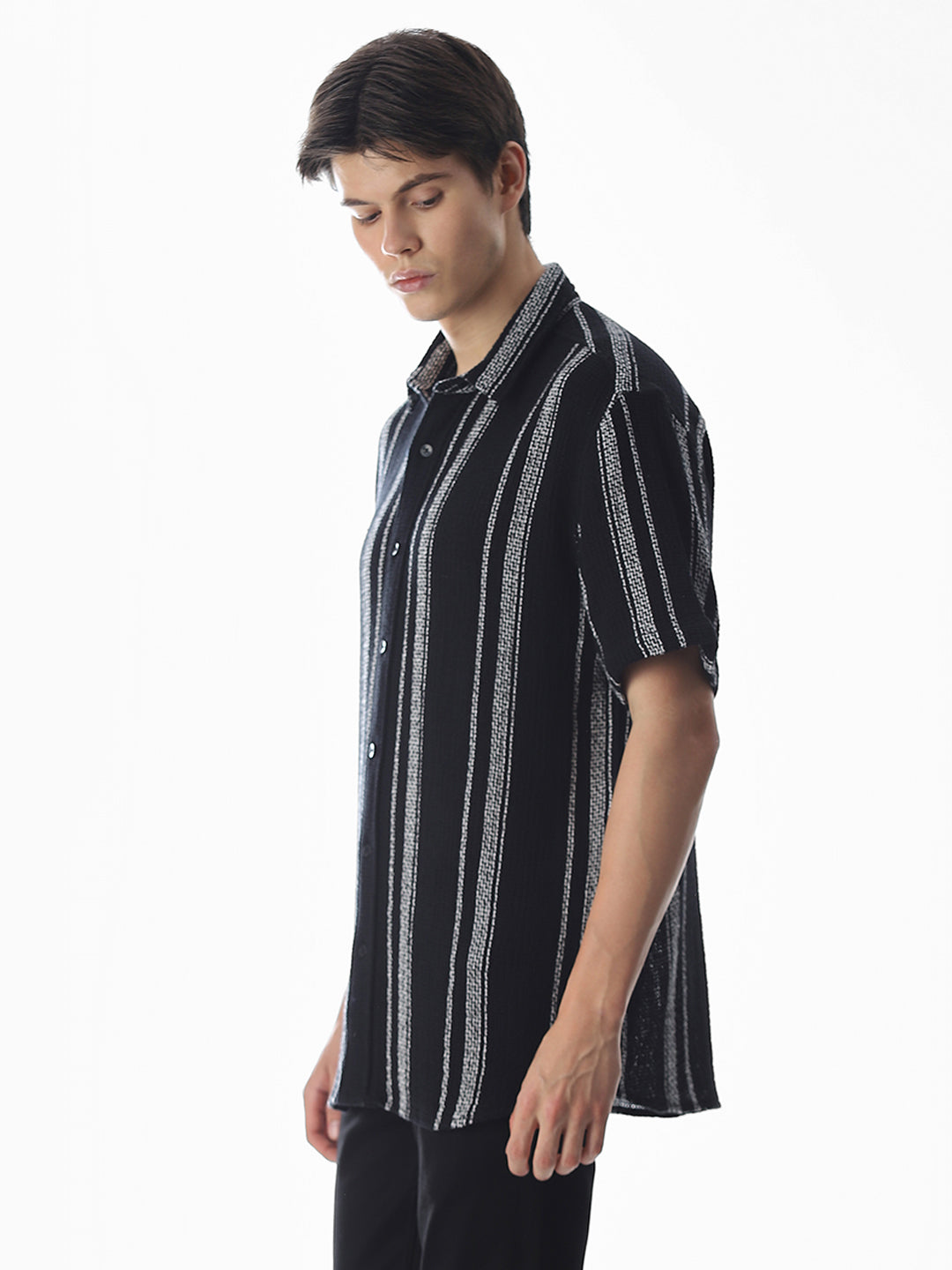 Striped Oversized Cotton Shirt