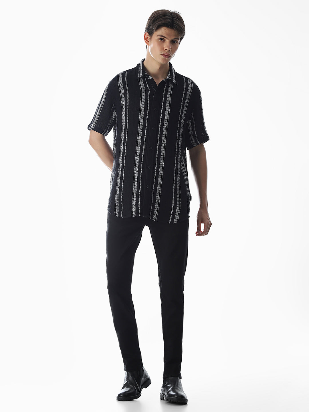 Striped Oversized Cotton Shirt