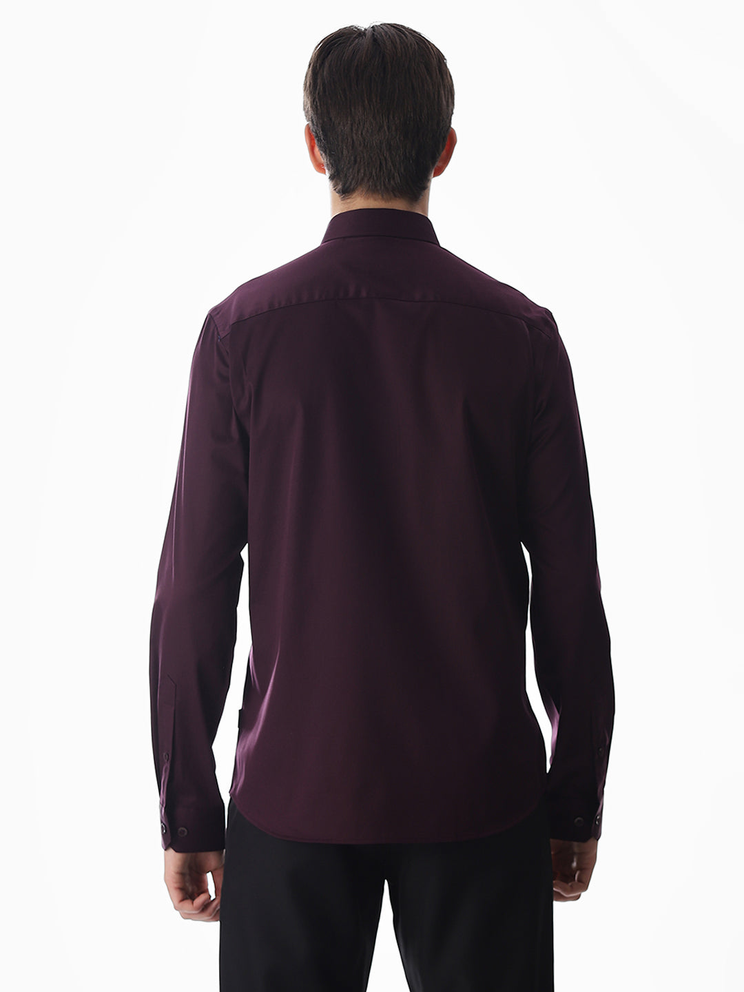 Stretch Slim Fit Full Sleeves Shirt - Purple