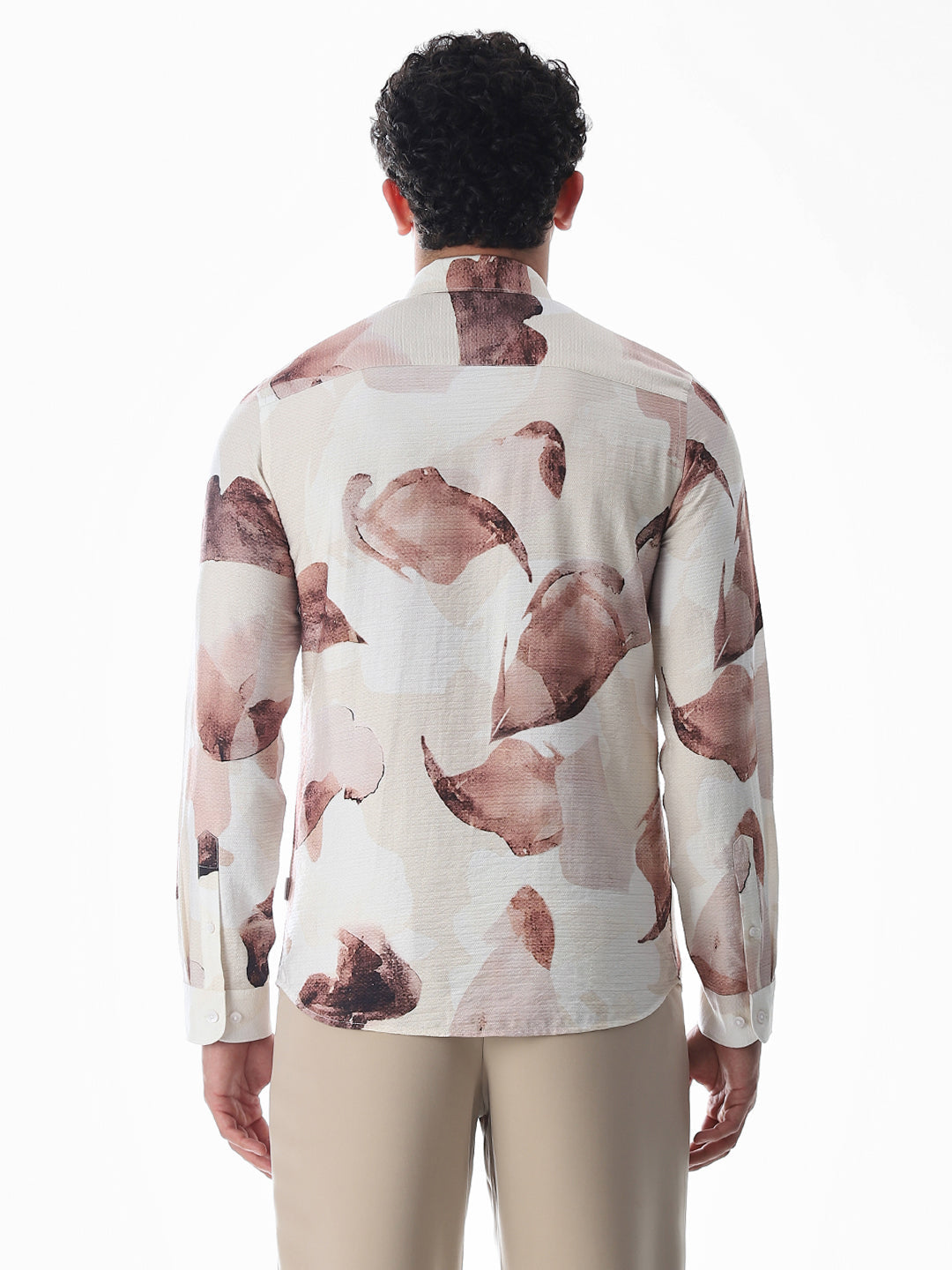 Dobby Printed Slim Fit Shirt