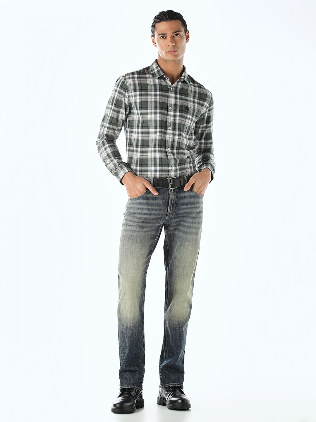 Check Print Cotton Shirt