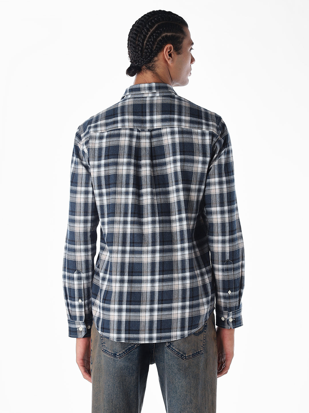 Blue Check Full Sleeves Shirt