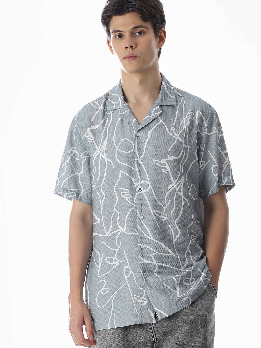Comfort Fit Printed Shirt