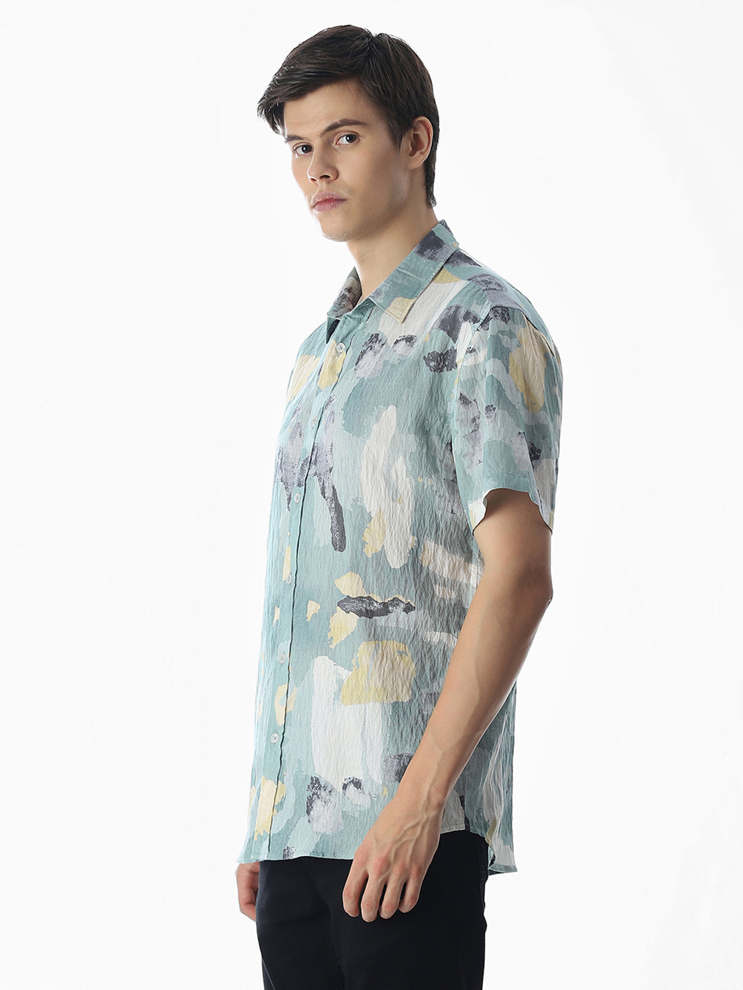 Comfort Fit Printed Shirt - Green
