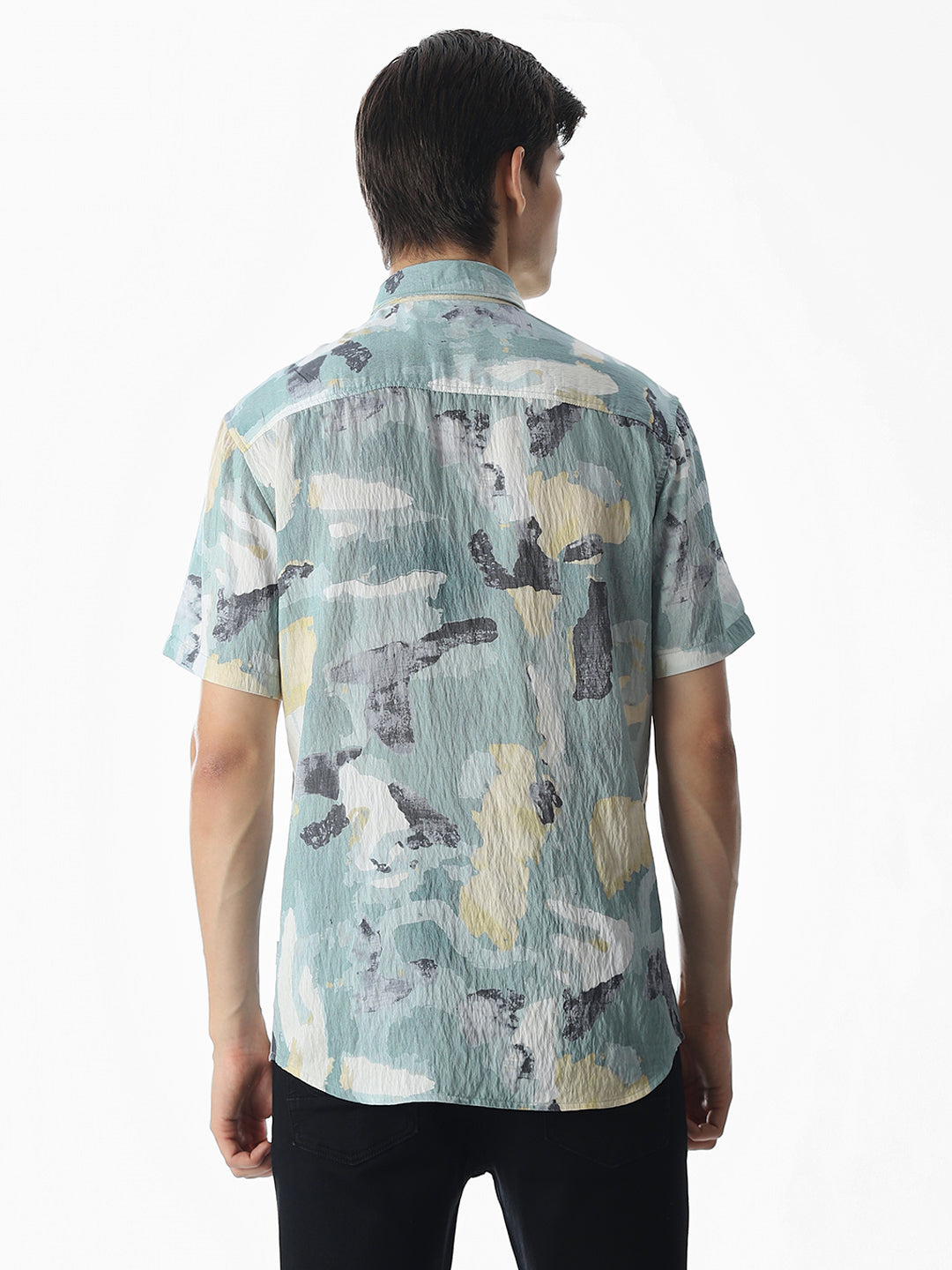 Comfort Fit Printed Shirt - Green