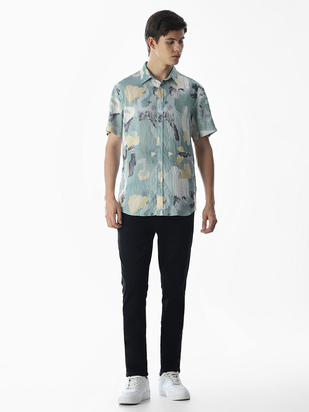 Comfort Fit Printed Shirt - Green