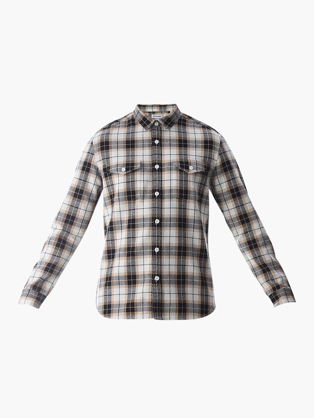 Brown Check Cotton Shirt