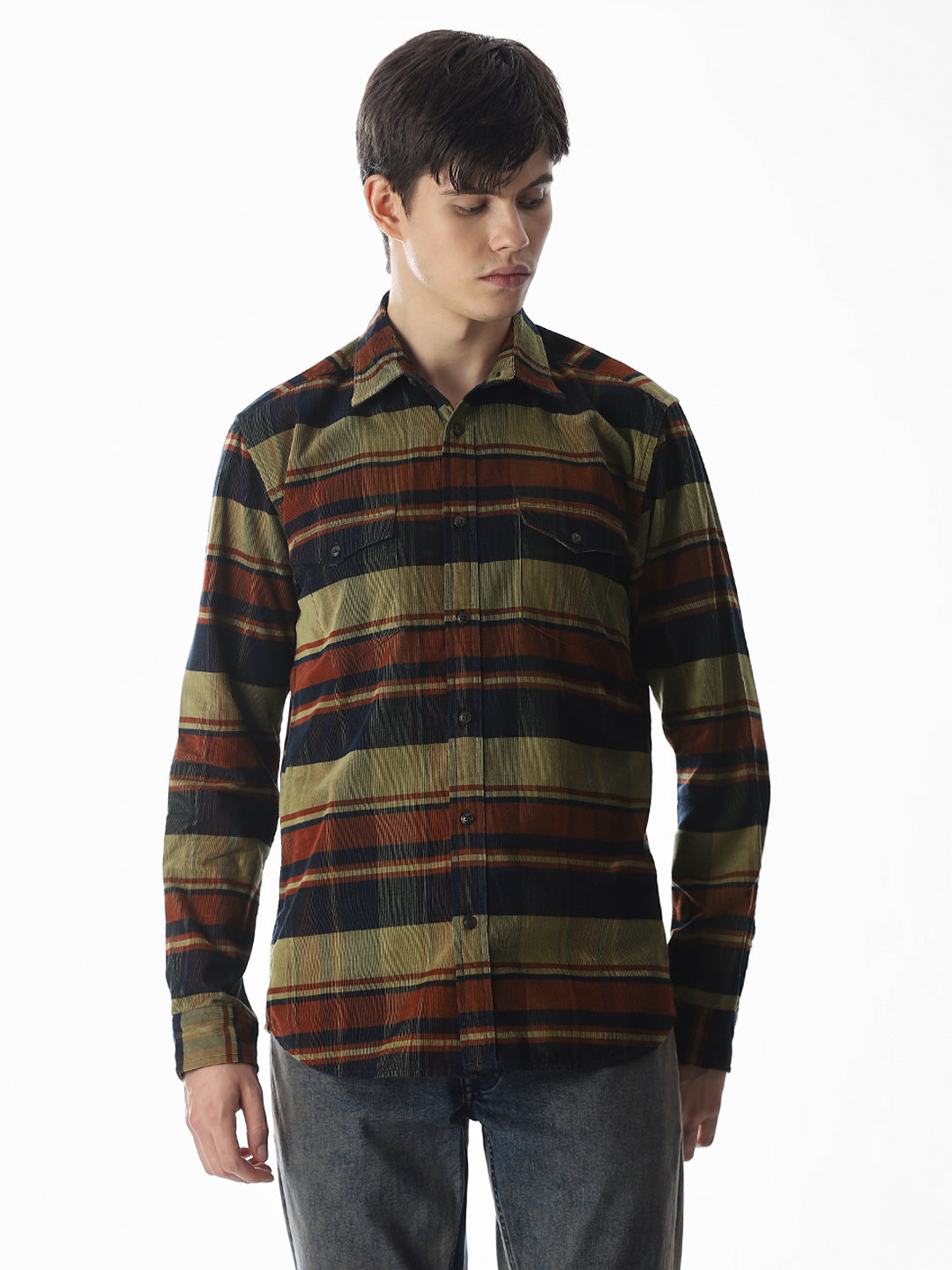 Patch Pocket Check Shirt