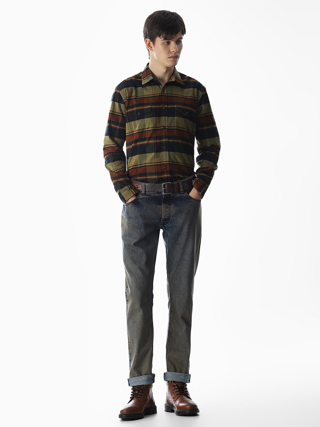 Patch Pocket Check Shirt