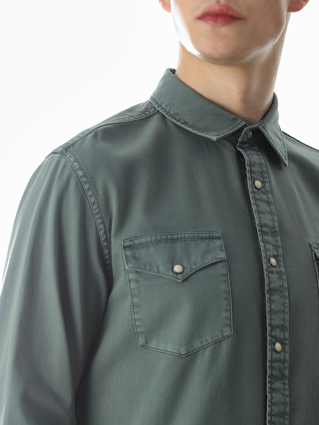 2 Patch Pocket Green Shirt