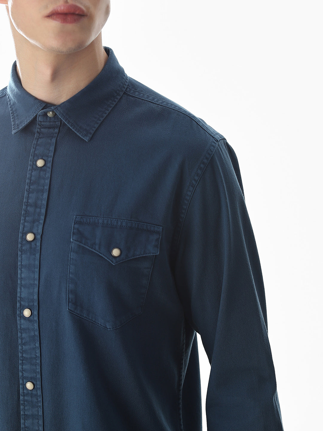 2 Patch Pocket Blue Shirt