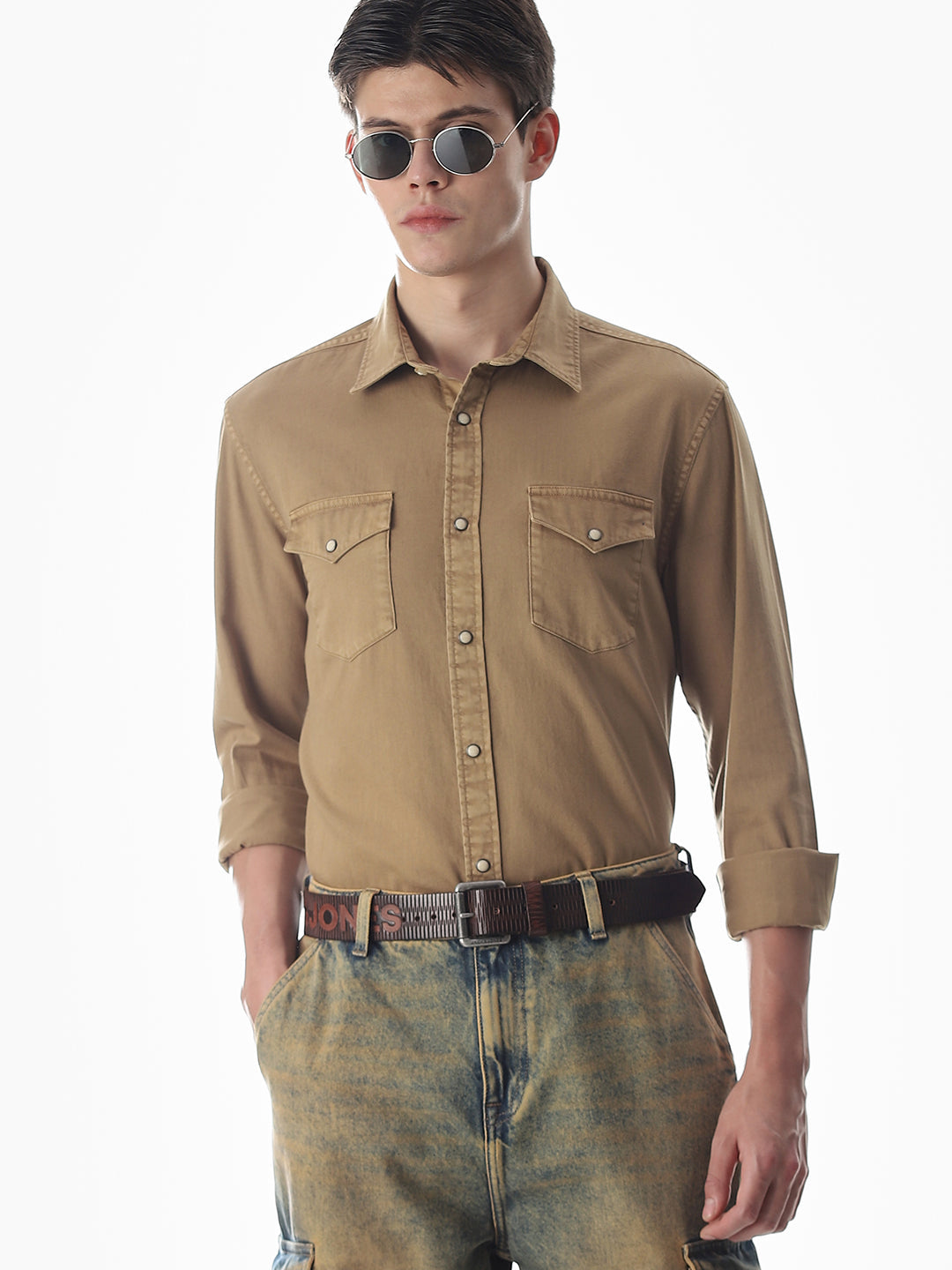 2 Patch Pocket Brown Shirt