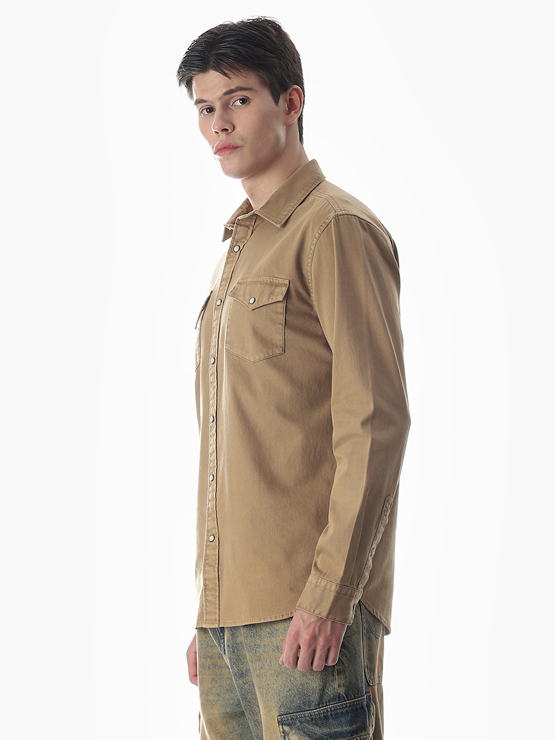 2 Patch Pocket Brown Shirt
