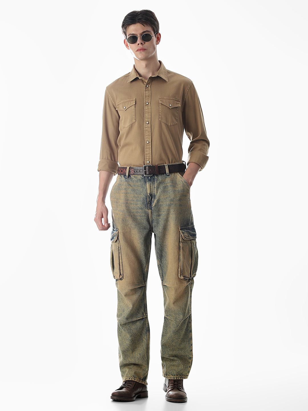 2 Patch Pocket Brown Shirt